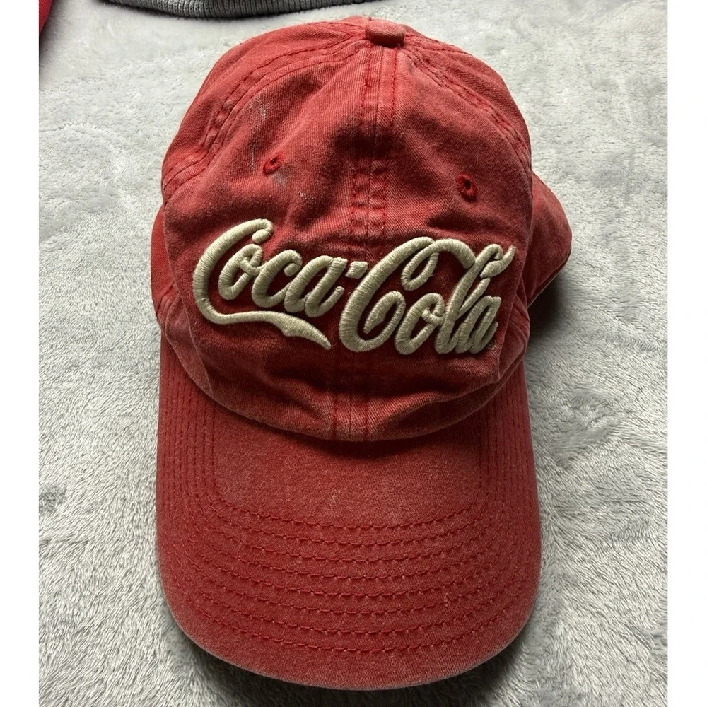 Coca-Cola Red & White Advertising Hat Cap Soda Theme Collectible